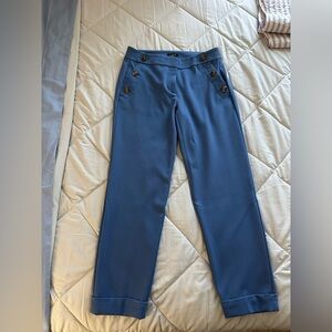 Loft Mariner Pants Button Cuffed Beautiful Blue 0P